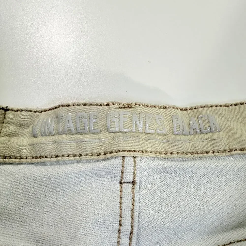 Vintage Jeans Mens M 32x30 Black Tan Khaki Straight Fit Business Casual Pants